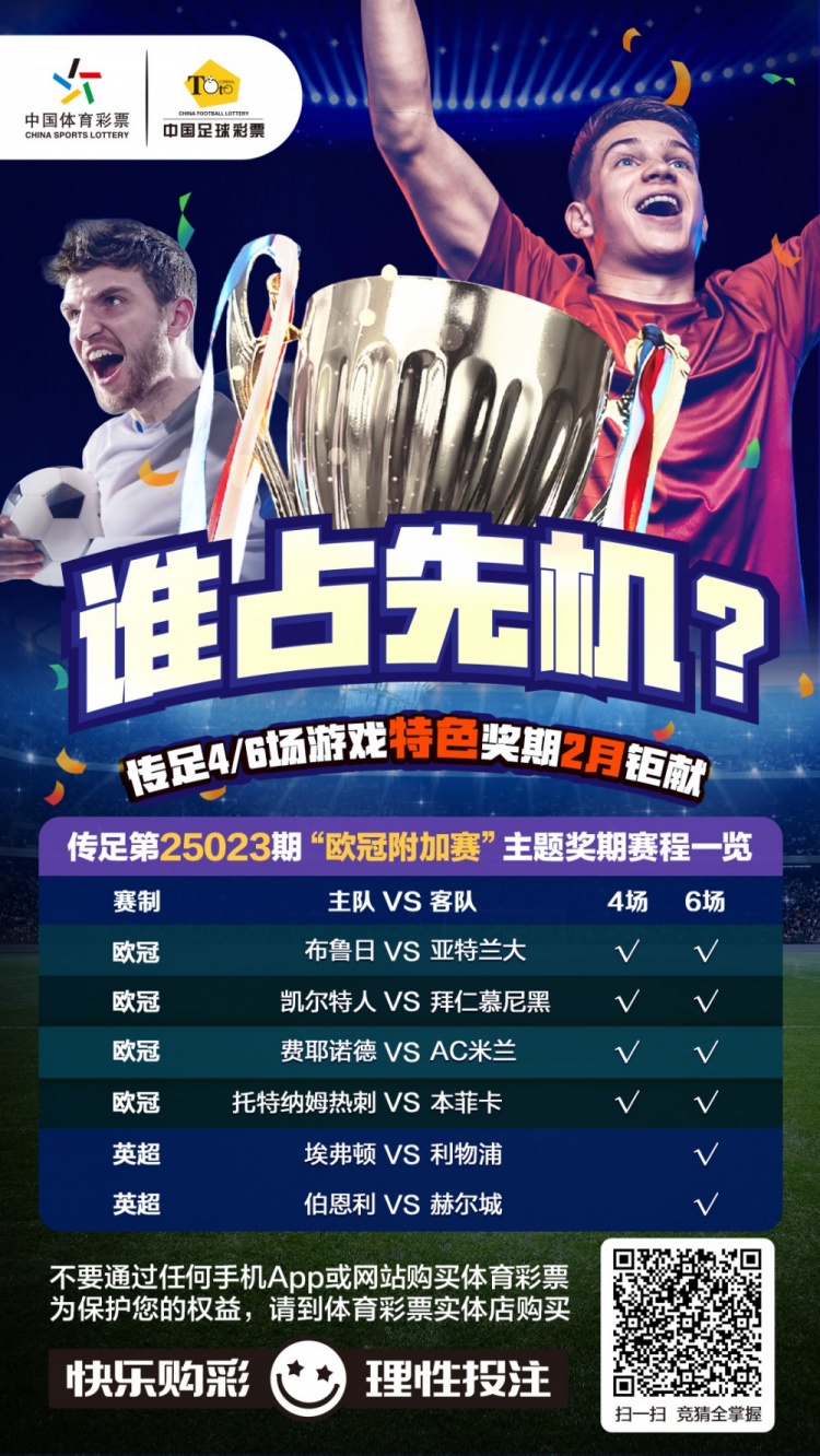  誰占先機？！傳足特色獎期第25023期聚焦歐冠附加賽